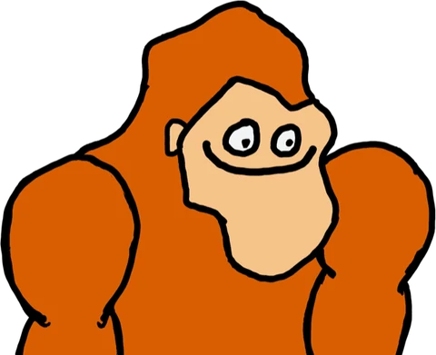 Monke sonriendo feliz